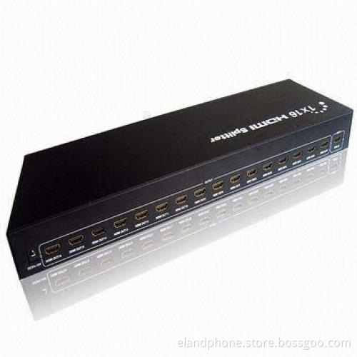 HDMI 1 x 16 Splitter, Supports 3-D, Distributes 1 HDMI Source to 16 HDMI Displays